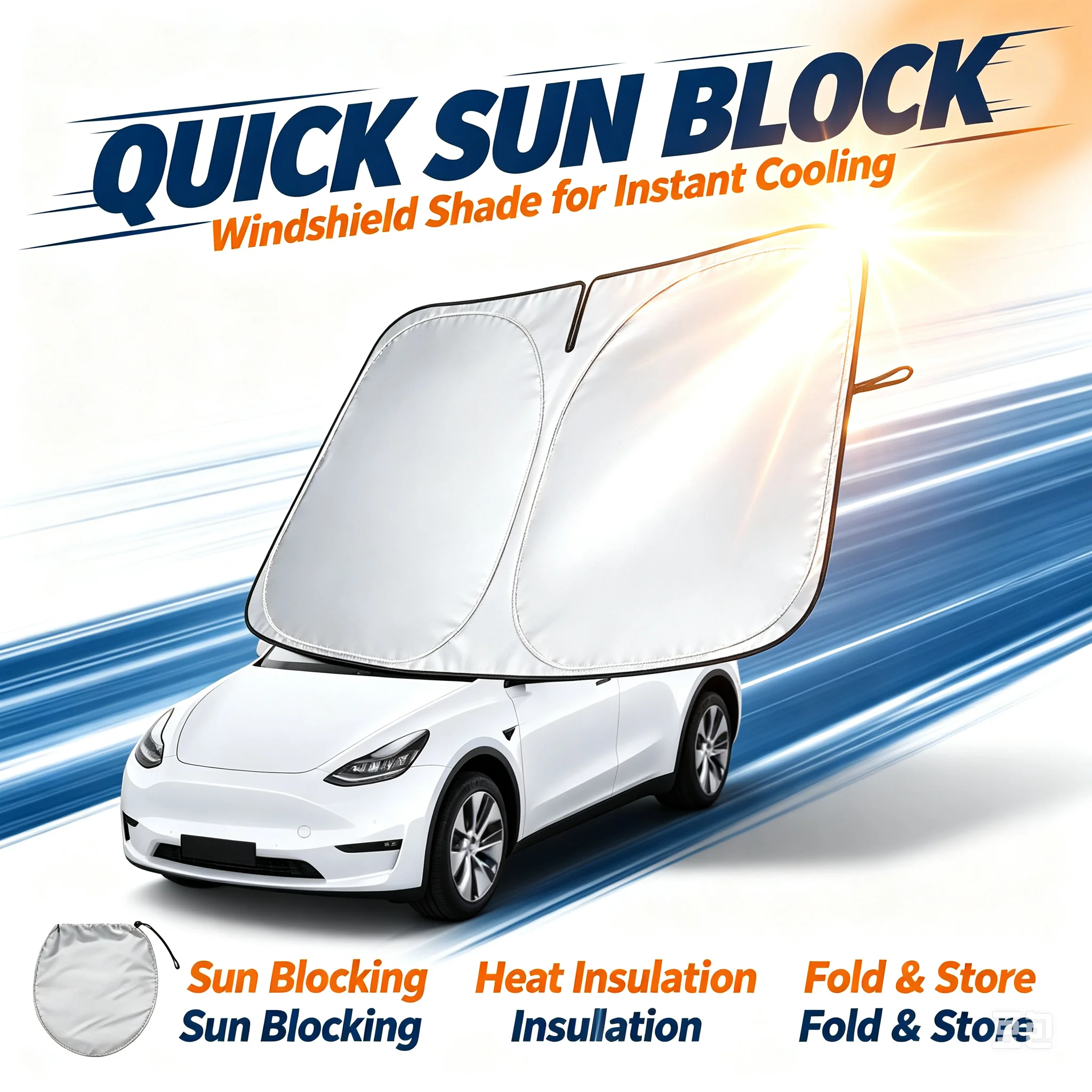 Car Sunshade UV Reflection Win - Car Sunshade Windshield Umbrella Foldable ulasan dan harga