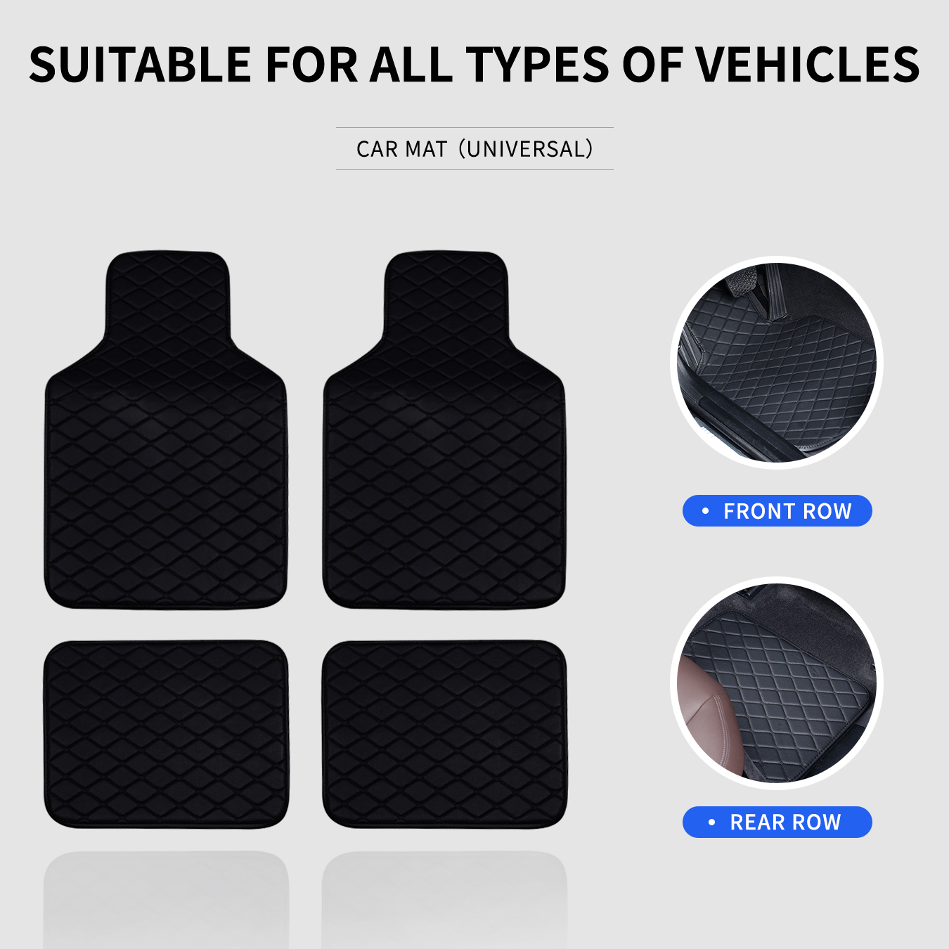 Car Floor Mats Full Set Univer - Car Floor Mats Universal Waterproof Leather ulasan dan harga