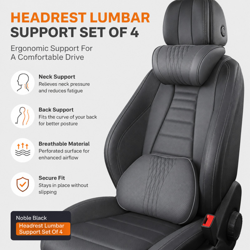 Car Headrest Neck Pillow Memor - Memory Foam Car Neck Pillow Lumbar Support ulasan dan harga