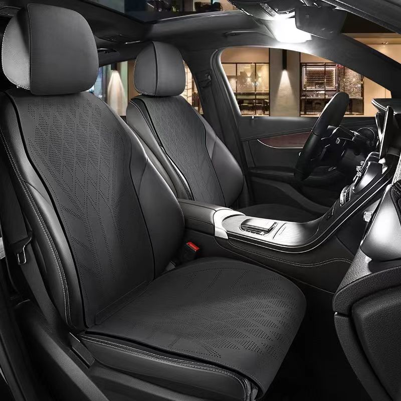 Suede Leather Car Seat Cover 5 - Leather Car Seat Covers Full Set Universal ulasan dan harga