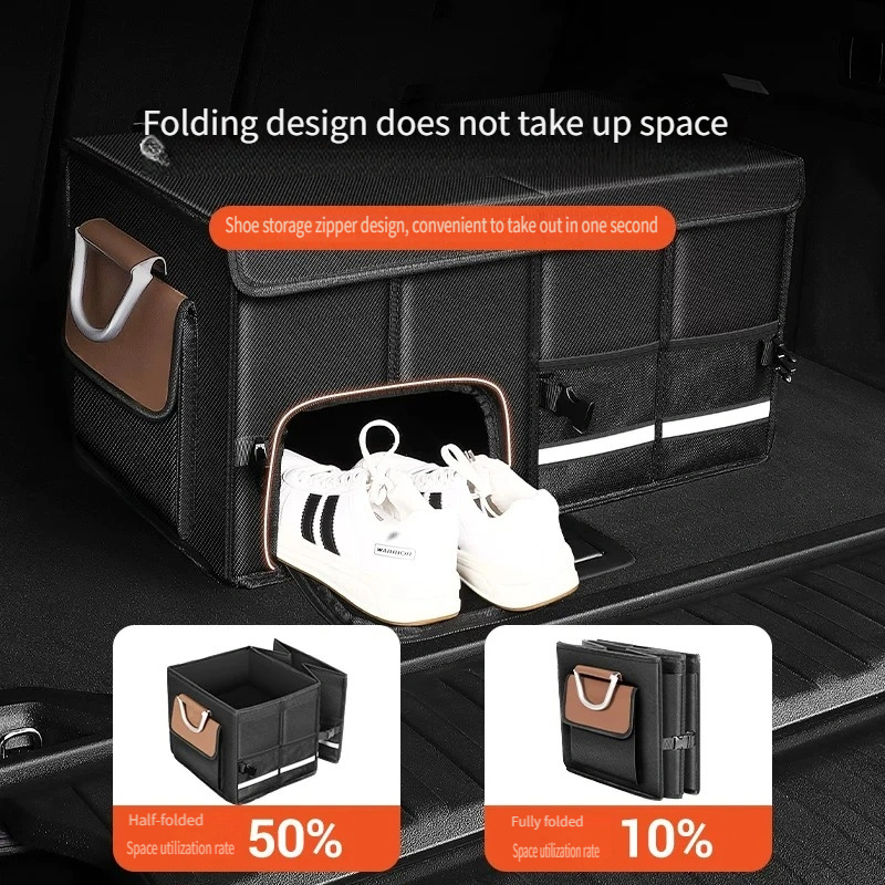 Waterproof Foldable 95L Oxford - Car Trunk Organizer Foldable Storage Box ulasan dan harga