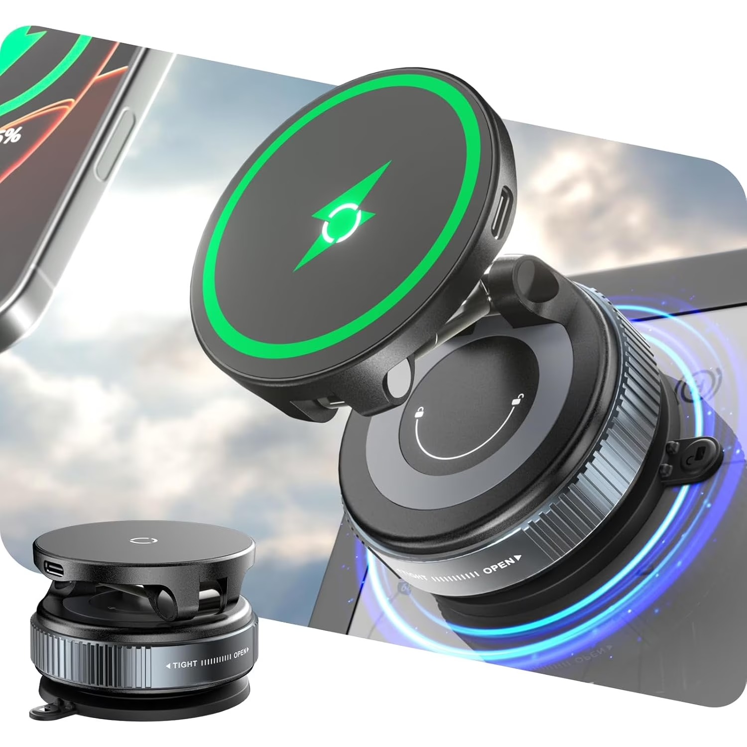 15W Wireless Fast Charger Car  - Wireless Car Charger Mount Fast Charging ulasan dan harga